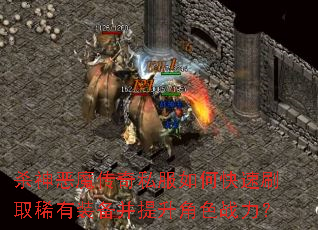 杀神恶魔传奇私服如何快速刷取稀有装备并提升角色战力? 杀神恶魔传奇私服如何快速刷取稀有装备并提升角色战力?