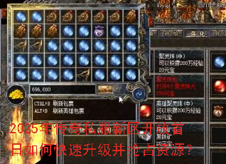 2025年传奇私服新区开放首日如何快速升级并抢占资源? 2025年传奇私服新区开放首日如何快速升级并抢占资源?