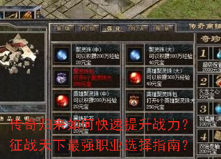 ���������ο�������ս������ս������ǿְҵѡ��ָ�ϣ�