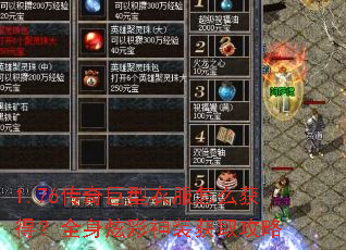 1.76传奇巨型衣服怎么获得?全身炫彩神装获取攻略 1.76传奇巨型衣服怎么获得?全身炫彩神装获取攻略