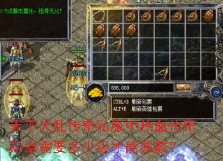 天下大乱传奇私服中热血传奇勋章需要多少级才能佩戴? 天下大乱传奇私服中热血传奇勋章需要多少级才能佩戴?