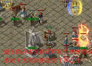 道士隐身术竟能这样玩?传奇隐身术的十大高阶用法你了解几个? 道士隐身术竟能这样玩?传奇隐身术的十大高阶用法你了解几个?